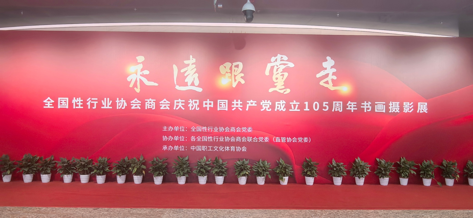 观“永远跟党走”书画摄影展 汲取红色奋进力量——中国化工流通协会开展庆祝建党105周年主题党日活动